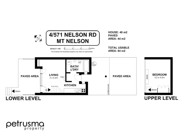Floorplan of Homely unit listing, 4/571 Nelson Road, Mount Nelson TAS 7007