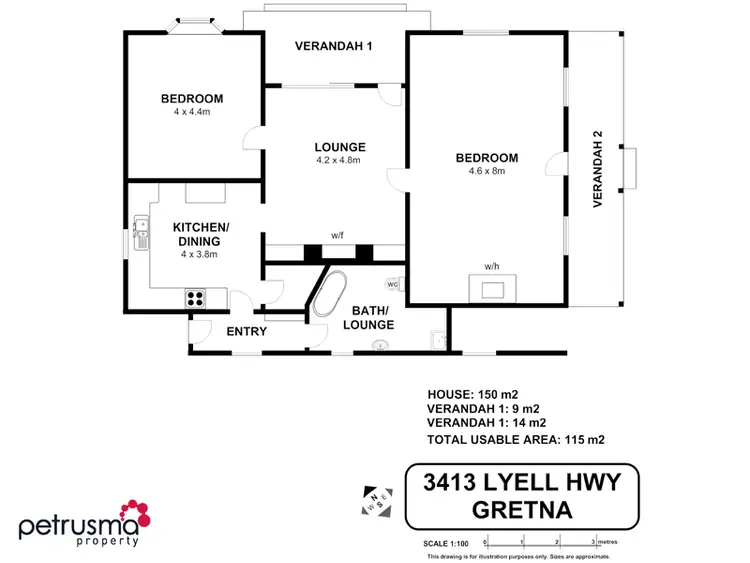 Floorplan of Homely house listing, 3413 Lyell Highway, Gretna TAS 7140