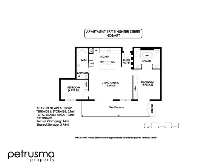 Floorplan of Homely apartment listing, 17/15 Zero Davey Hunter Street, Hobart TAS 7000