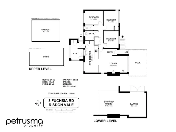Floorplan of Homely house listing, 3 Fuchsia Road, Risdon Vale TAS 7016