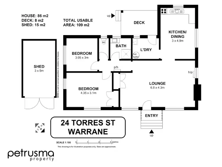Floorplan of Homely house listing, 24 Torres Street, Warrane TAS 7018