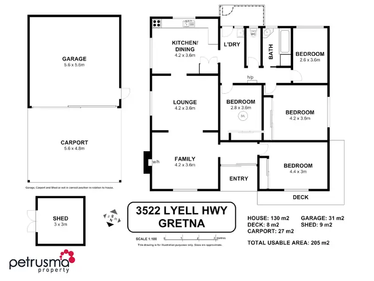 Floorplan of Homely house listing, 3522 Lyell Highway, Gretna TAS 7140