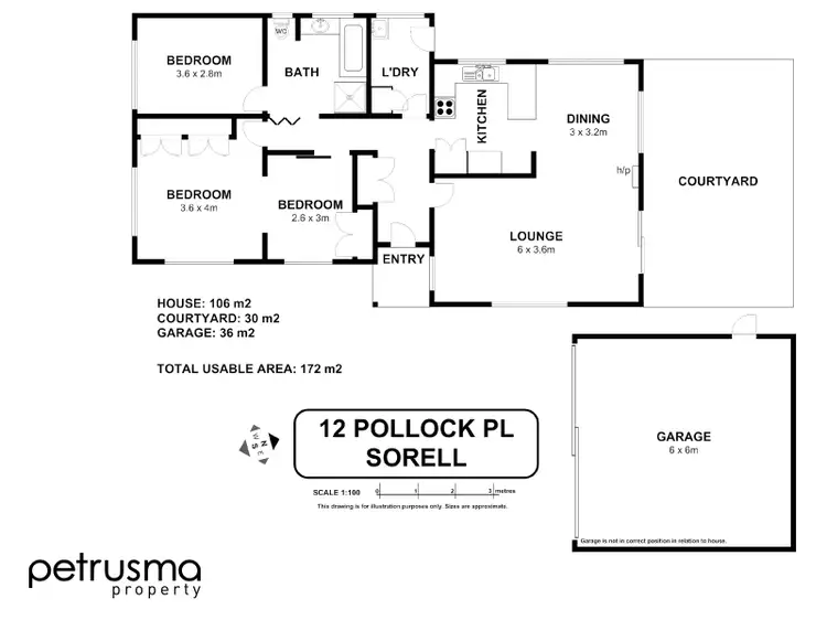 Floorplan of Homely house listing, 12 Pollock Place, Sorell TAS 7172
