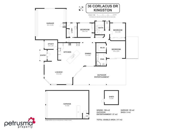 Floorplan of Homely house listing, 36 Corlacus Drive, Kingston TAS 7050