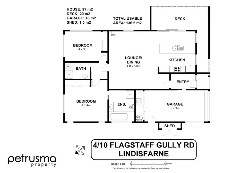 Floorplan of Homely villa listing, 4 / 10 Flagstaff Gully Road, Lindisfarne TAS 7015