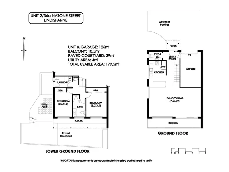 Floorplan of Homely villa listing, 2/36a Natone Street, Lindisfarne TAS 7015