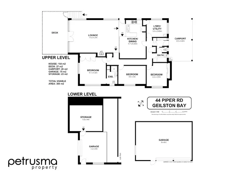 Floorplan of Homely house listing, 44 Piper Road, Geilston Bay TAS 7015