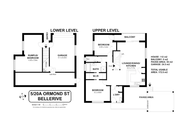 Floorplan of Homely unit listing, 5/20A Ormond Street, Bellerive TAS 7018