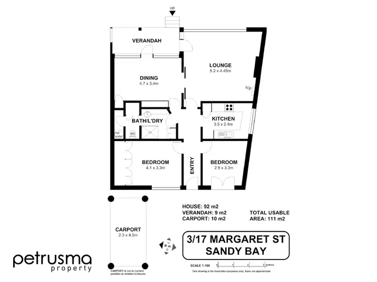 Floorplan of Homely apartment listing, 3/17 Margaret Street, Sandy Bay TAS 7005