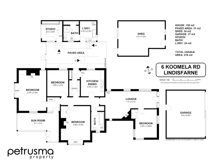 Floorplan of Homely house listing, 6 Koomela Street, Lindisfarne TAS 7015
