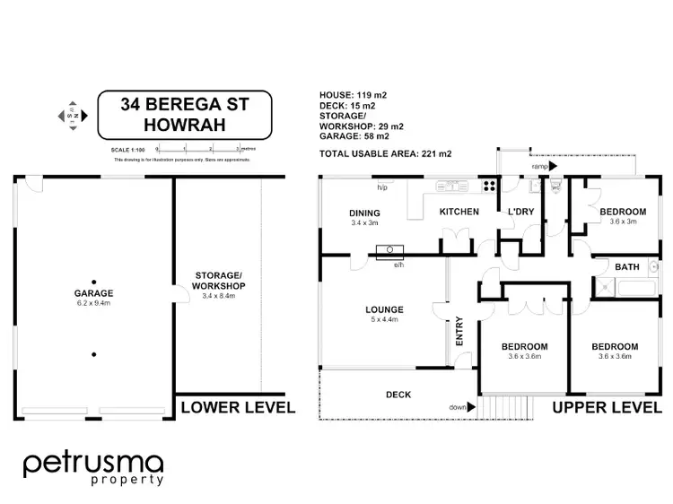 Floorplan of Homely house listing, 34 Berega Street, Howrah TAS 7018