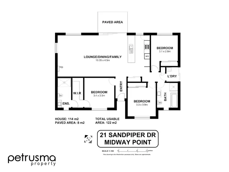 Floorplan of Homely house listing, 21 Sandpiper Drive, Midway Point TAS 7171