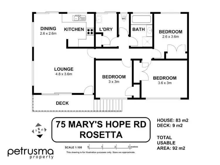 Floorplan of Homely house listing, 75 Marys Hope Road, Rosetta TAS 7010