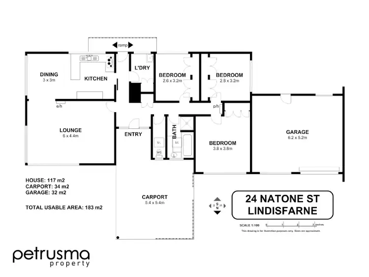 Floorplan of Homely house listing, 24 Natone Street, Lindisfarne TAS 7015