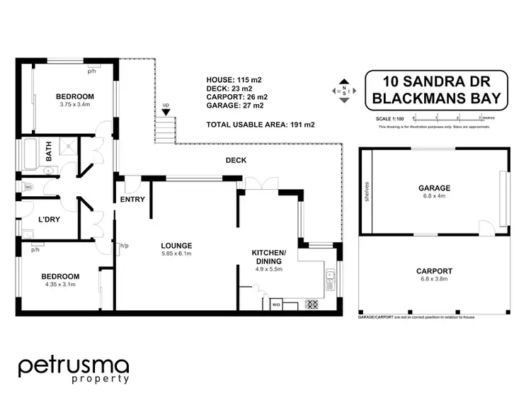 Floorplan of Homely house listing, 10 Sandra Drive, Blackmans Bay TAS 7052