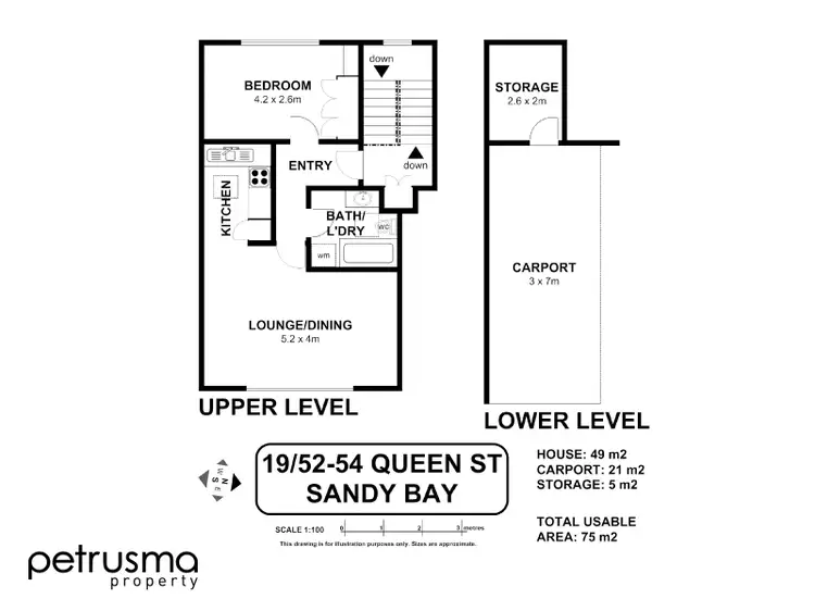 Floorplan of Homely house listing, 19/52 - 54 Queen Street, Sandy Bay TAS 7005