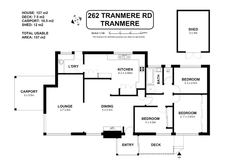 Floorplan of Homely house listing, 262 Tranmere Road, Tranmere TAS 7018