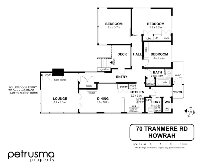 Floorplan of Homely house listing, 1/70 Tranmere Road, Howrah TAS 7018