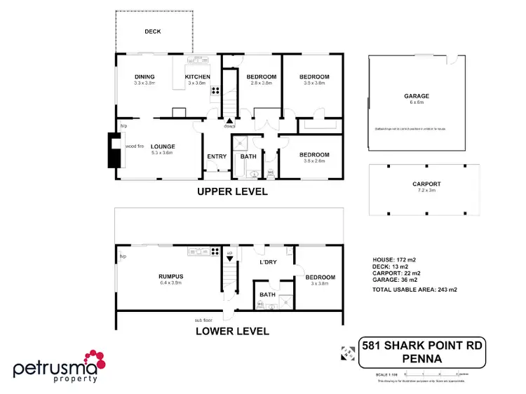 Floorplan of Homely house listing, 581 Shark Point Road, Penna TAS 7171