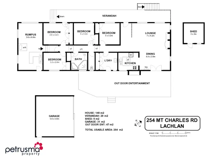 Floorplan of Homely house listing, 254 Mount Charles Road, Lachlan TAS 7140