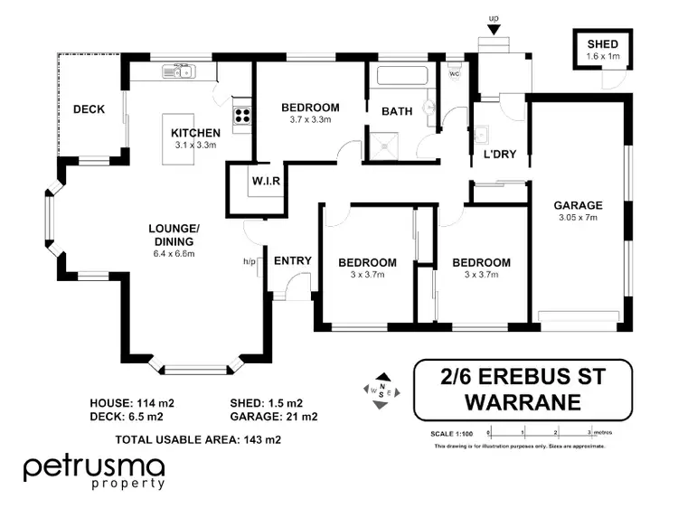 Floorplan of Homely house listing, 2/6 Erebus Street, Warrane TAS 7018