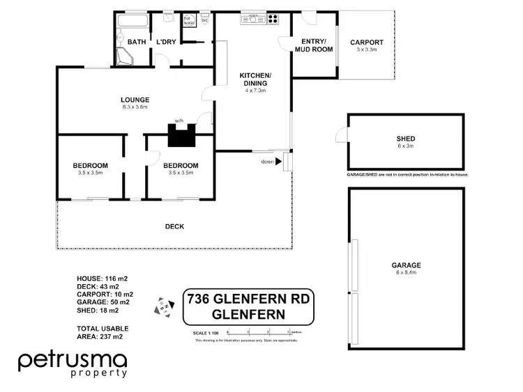 Floorplan of Homely house listing, 736 Glenfern Road, Glenfern TAS 7140