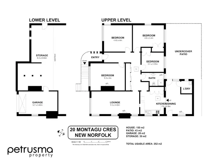 Floorplan of Homely house listing, 20 Montagu Crescent, New Norfolk TAS 7140