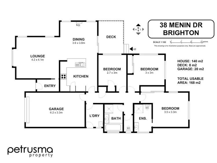 Floorplan of Homely house listing, 38 Menin Drive, Brighton TAS 7030