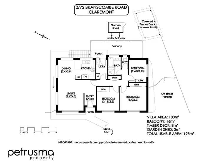 Floorplan of Homely unit listing, 2/72 Branscombe Rd, Claremont TAS 7011