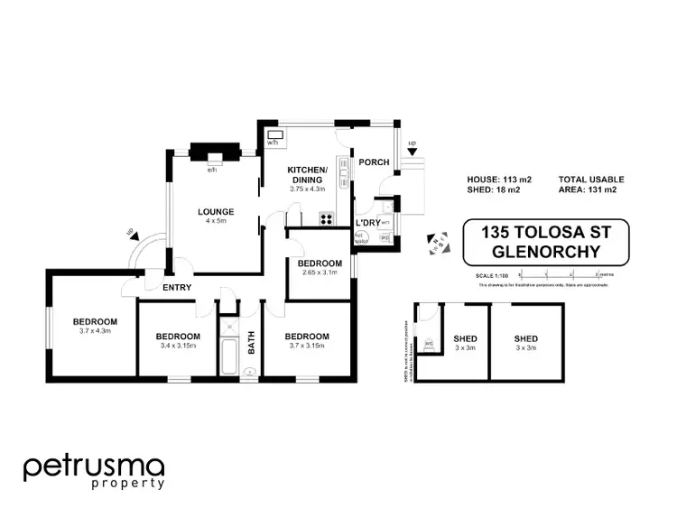 Floorplan of Homely house listing, 135 Tolosa Street, Glenorchy TAS 7010