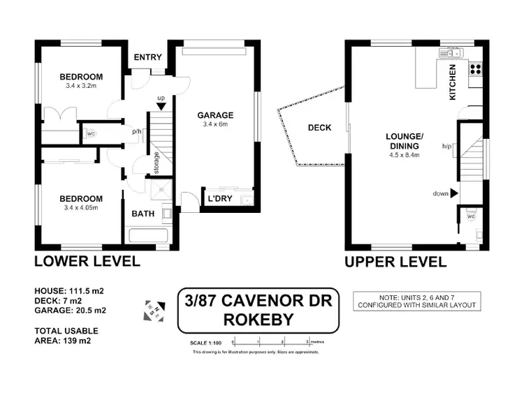 Floorplan of Homely unit listing, 3/87 Cavenor Drive, Rokeby TAS 7019