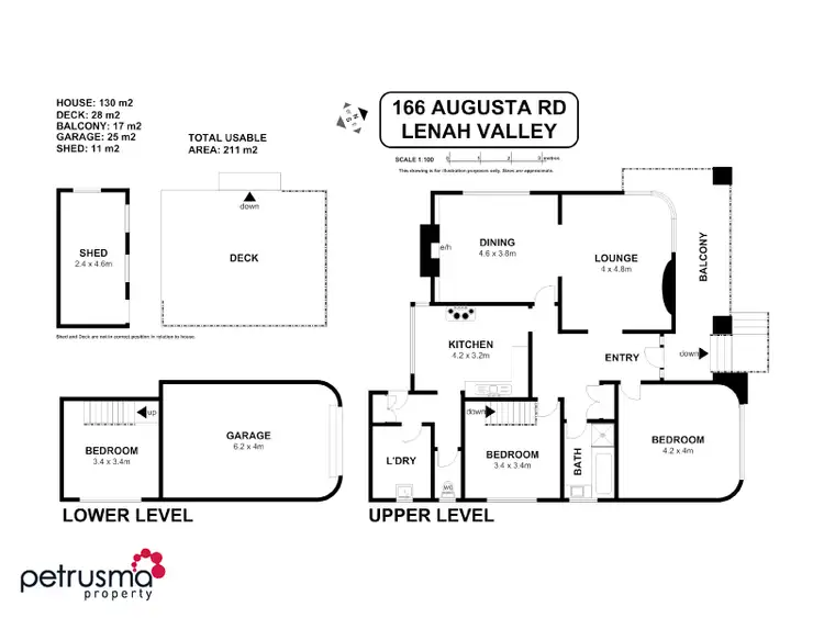 Floorplan of Homely house listing, 166 Augusta Road, Lenah Valley TAS 7008