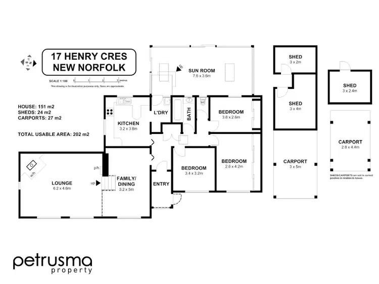 Floorplan of Homely house listing, 17 Henry Crescent, New Norfolk TAS 7140