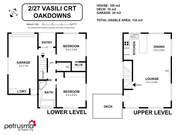 Floorplan of Homely villa listing, 2 / 27 Vasili Court, Oakdowns TAS 7019