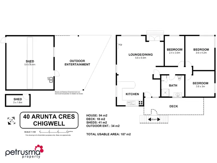 Floorplan of Homely house listing, 40 Arunta Crescent, Chigwell TAS 7011