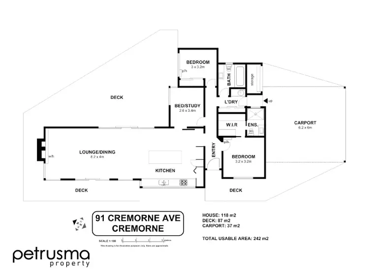 Floorplan of Homely house listing, 91 Cremorne Avenue, Cremorne TAS 7024