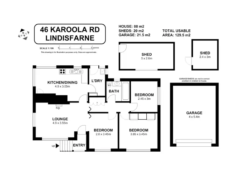 Floorplan of Homely house listing, 46 Karoola Road, Lindisfarne TAS 7015