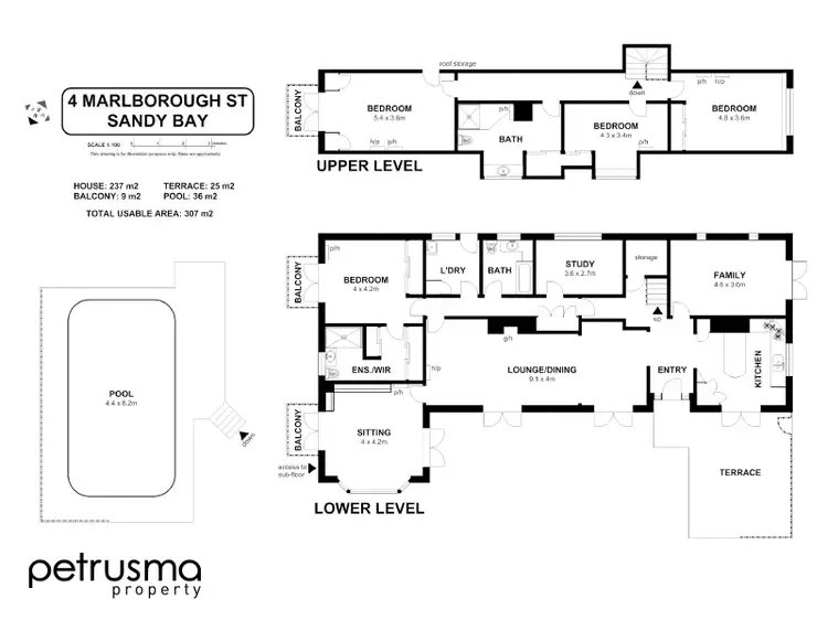 Floorplan of Homely house listing, 4 Marlborough Street, Sandy Bay TAS 7005