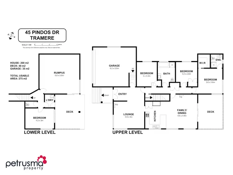Floorplan of Homely house listing, 45 Pindos Drive, Tranmere TAS 7018