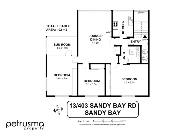 Floorplan of Homely house listing, 13/403 Sandy Bay Road, Sandy Bay TAS 7005