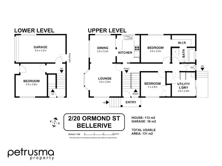 Floorplan of Homely unit listing, 2/20 Ormond Street, Bellerive TAS 7018