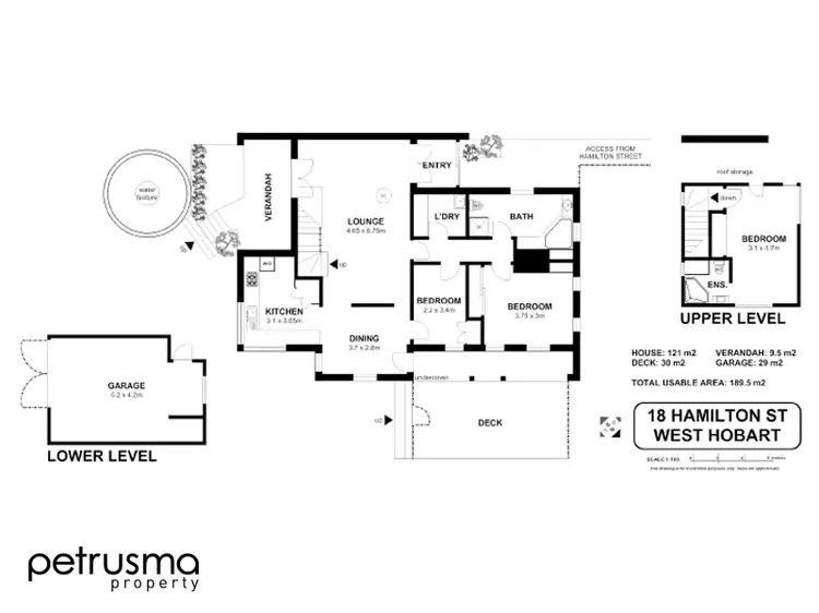 Floorplan of Homely house listing, 18 Hamilton Street (access via 11B Pine Street), West Hobart TAS 7000