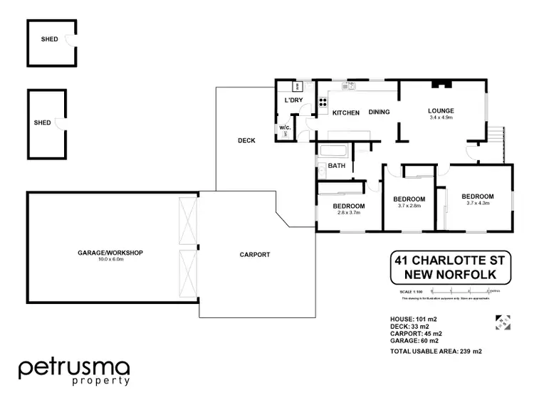 Floorplan of Homely house listing, 41 Charlotte Street, New Norfolk TAS 7140