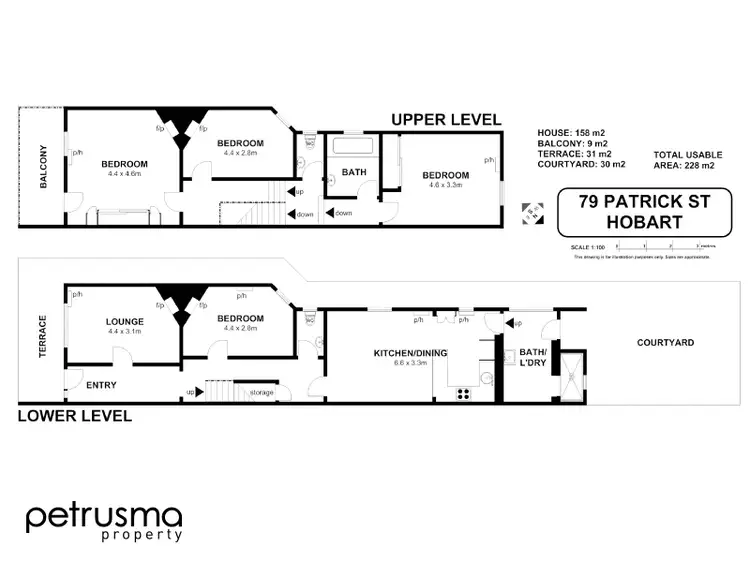 Floorplan of Homely townhouse listing, 79 Patrick Street, Hobart TAS 7000