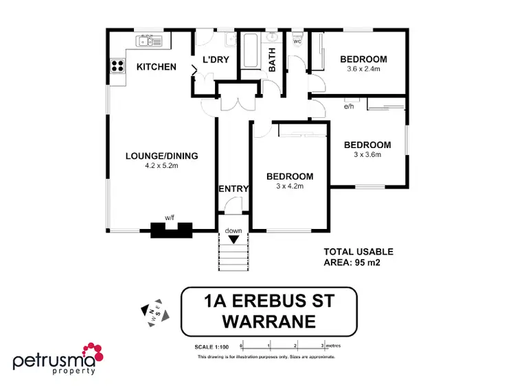 Floorplan of Homely house listing, 1A Erebus Street, Warrane TAS 7018