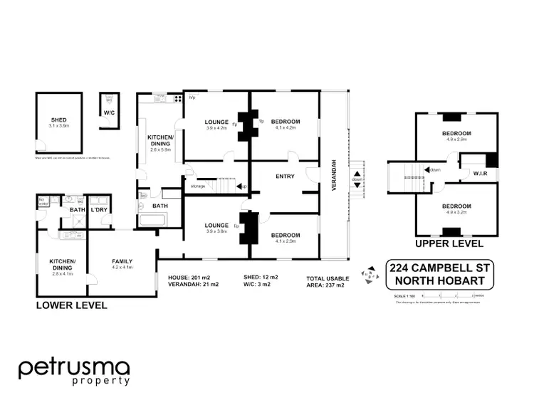 Floorplan of Homely house listing, 224 Campbell Street, North Hobart TAS 7000