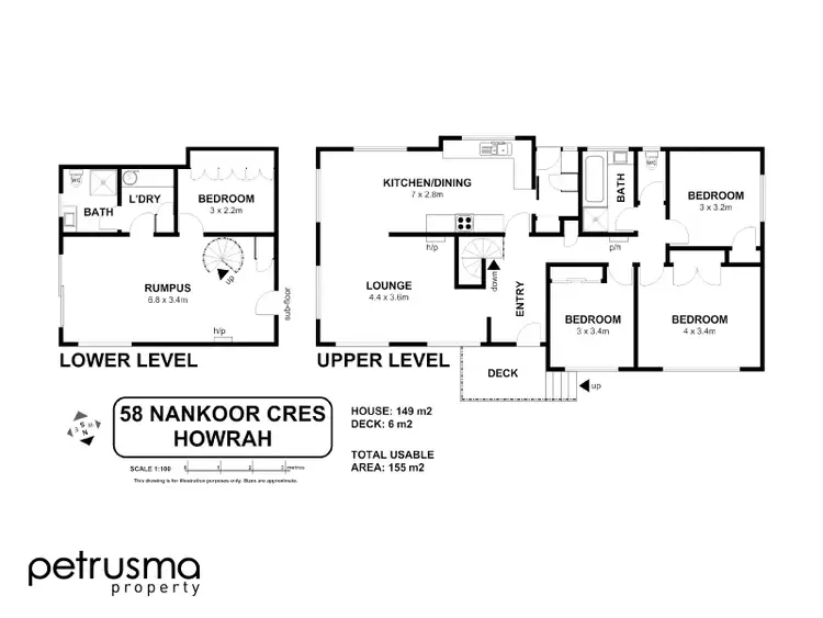 Floorplan of Homely house listing, 58 Nankoor Crescent, Howrah TAS 7018