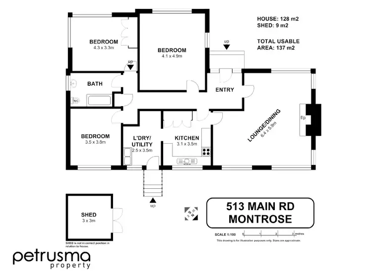Floorplan of Homely house listing, 513 Main Road, Montrose TAS 7010