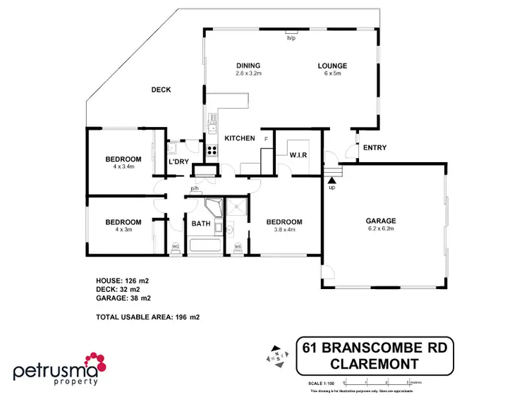 Floorplan of Homely house listing, 61 Branscombe Road, Claremont TAS 7011