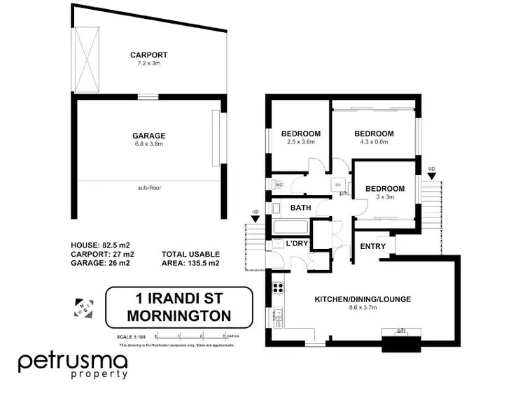 Floorplan of Homely house listing, 1 Irandi Street, Mornington TAS 7018